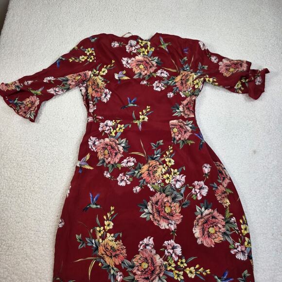 Anthropologie x Kachel Greer Floral Faux Wrap Dress Size 6 - Picture 4 of 8